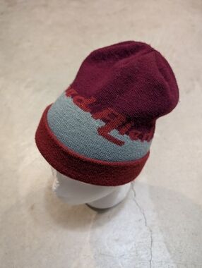 Shred Alert Beanie Unisex Adult Red Gray Spell Out